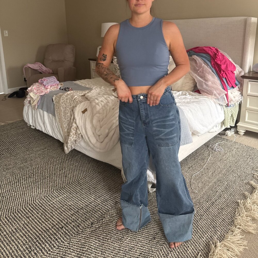 Cuffed Denim